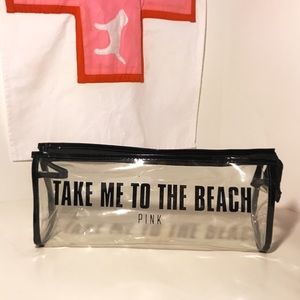 PINK Victoria’s Secret clear zip up bag